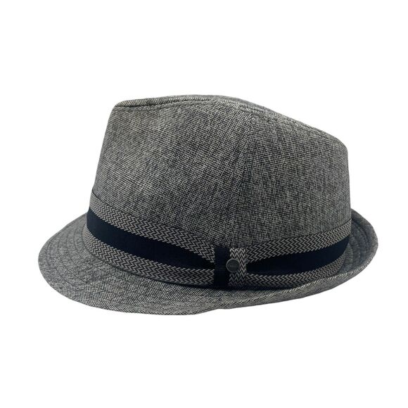 Stetson Hat Mens Small / Medium All American Fedora Gray 100% Linen - Picture 3 of 7